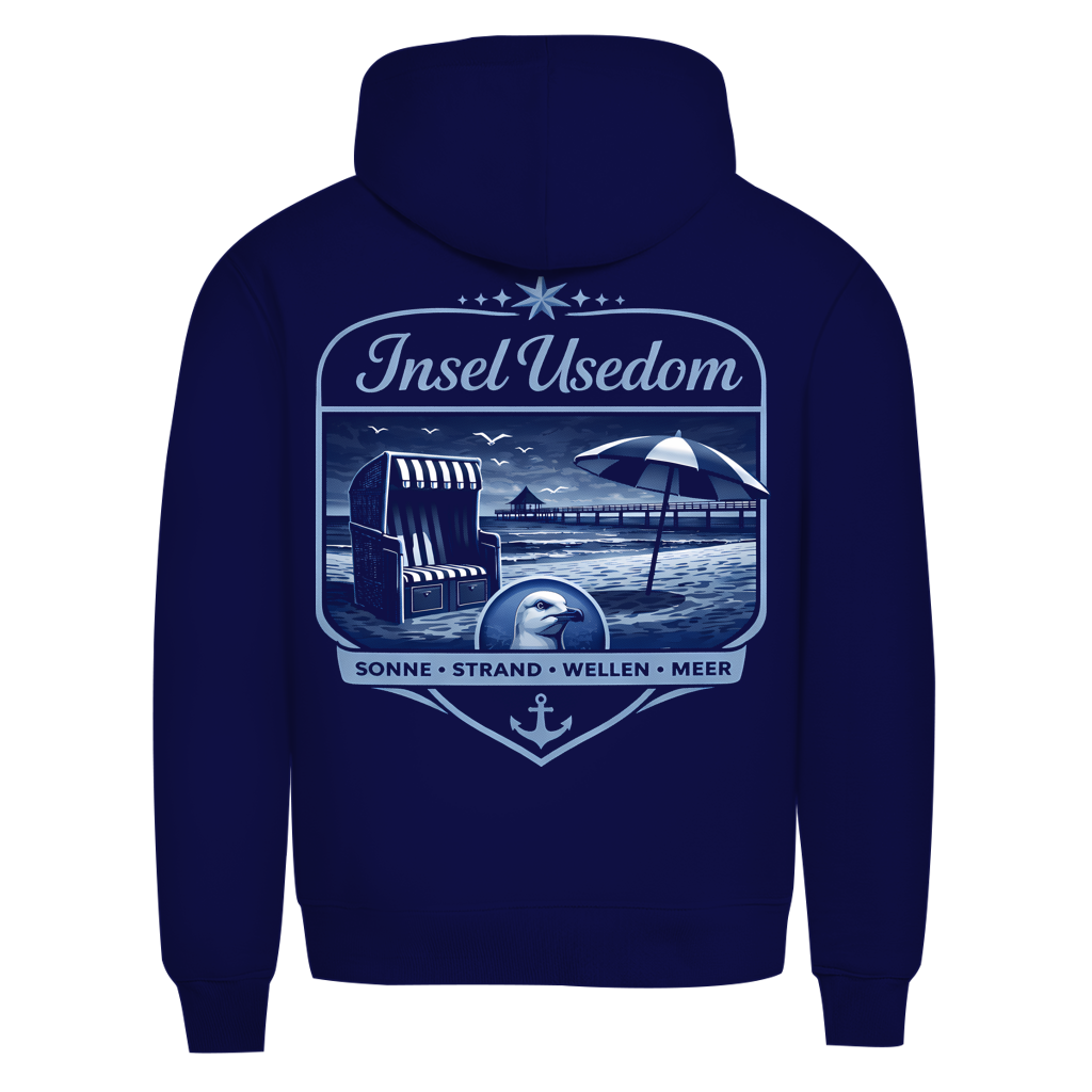 Hoodie Herren Insel Usedom #611 - beidseitiger Druck