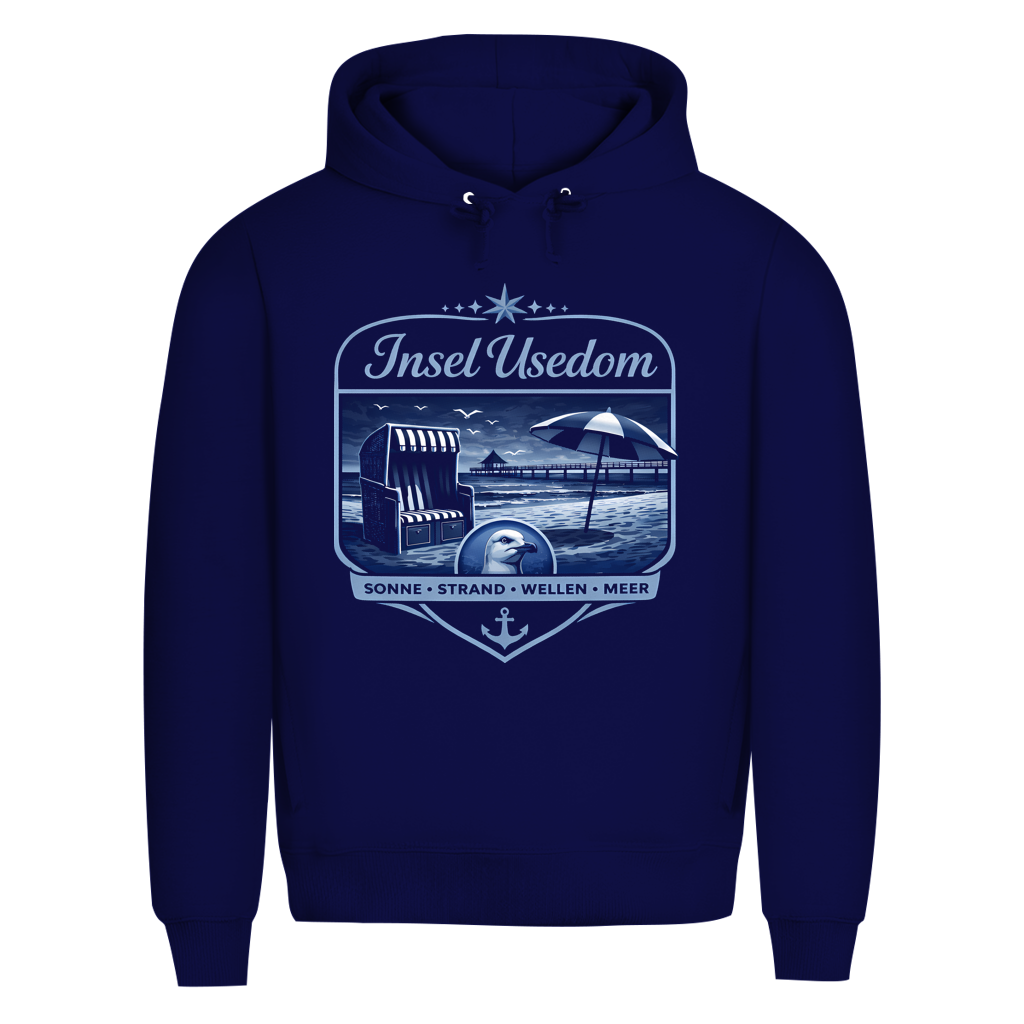 Hoodie Herren Insel Usedom #611 - beidseitiger Druck