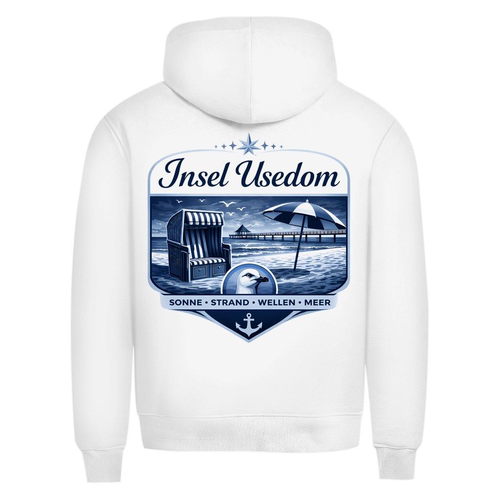 Hoodie Herren Insel Usedom #611 - beidseitiger Druck