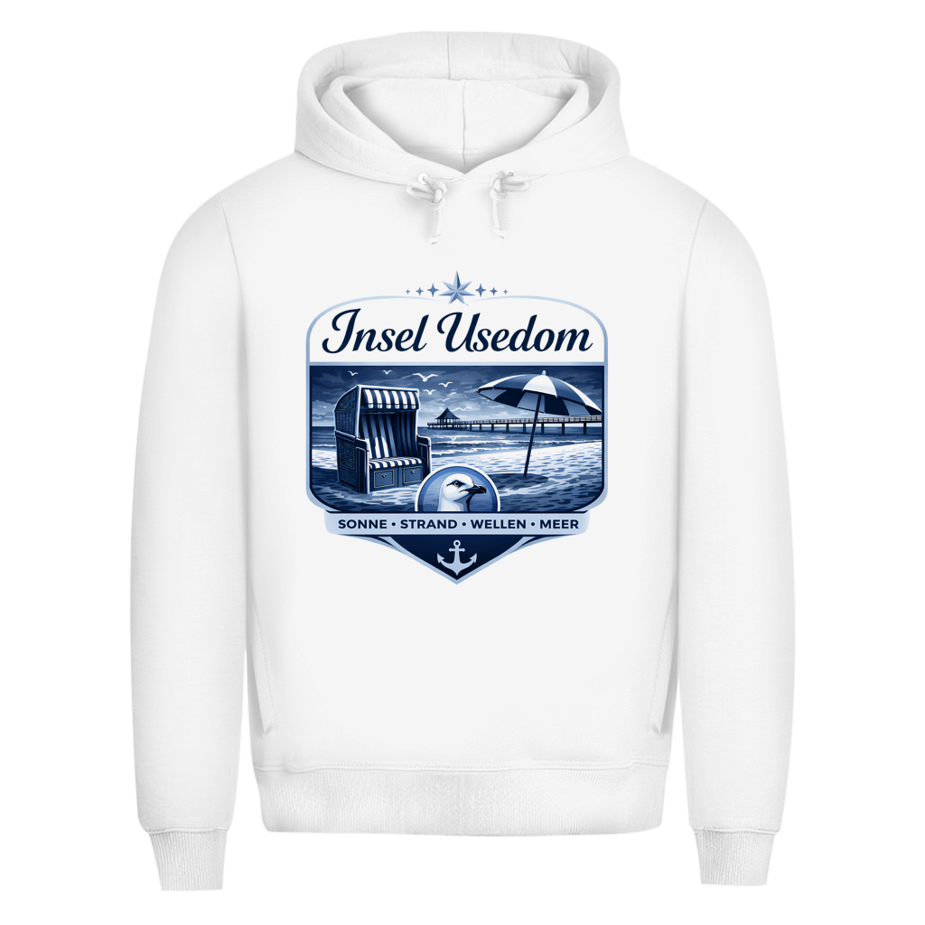 Hoodie Herren Insel Usedom #611 - beidseitiger Druck