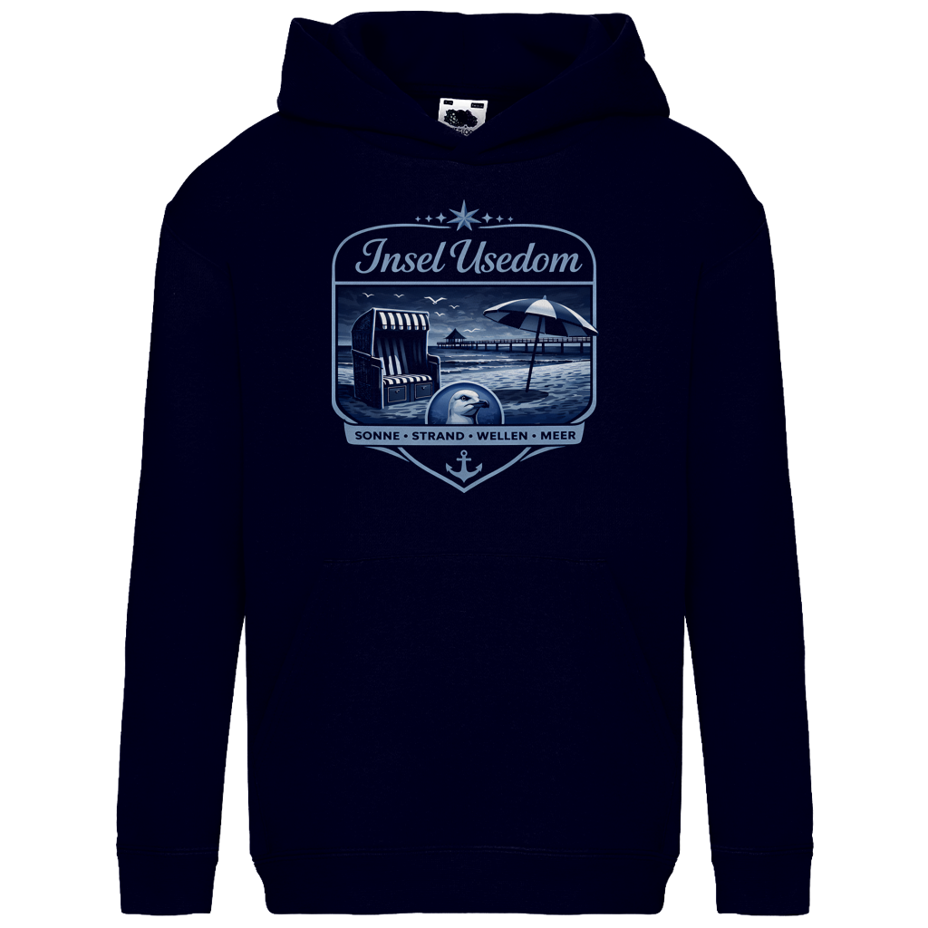 Hoodie Kinder  Insel Usedom #611  - einseitiger Druck