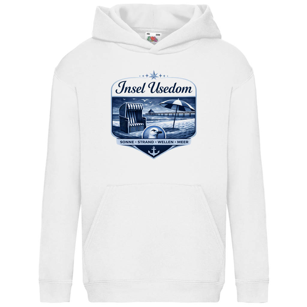 Hoodie Kinder  Insel Usedom #611  - einseitiger Druck
