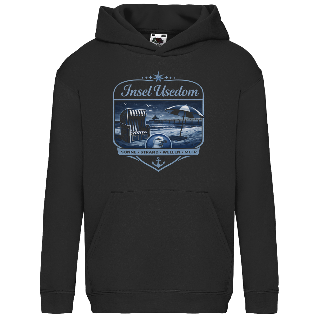 Hoodie Kinder  Insel Usedom #611 - beidseitiger Druck