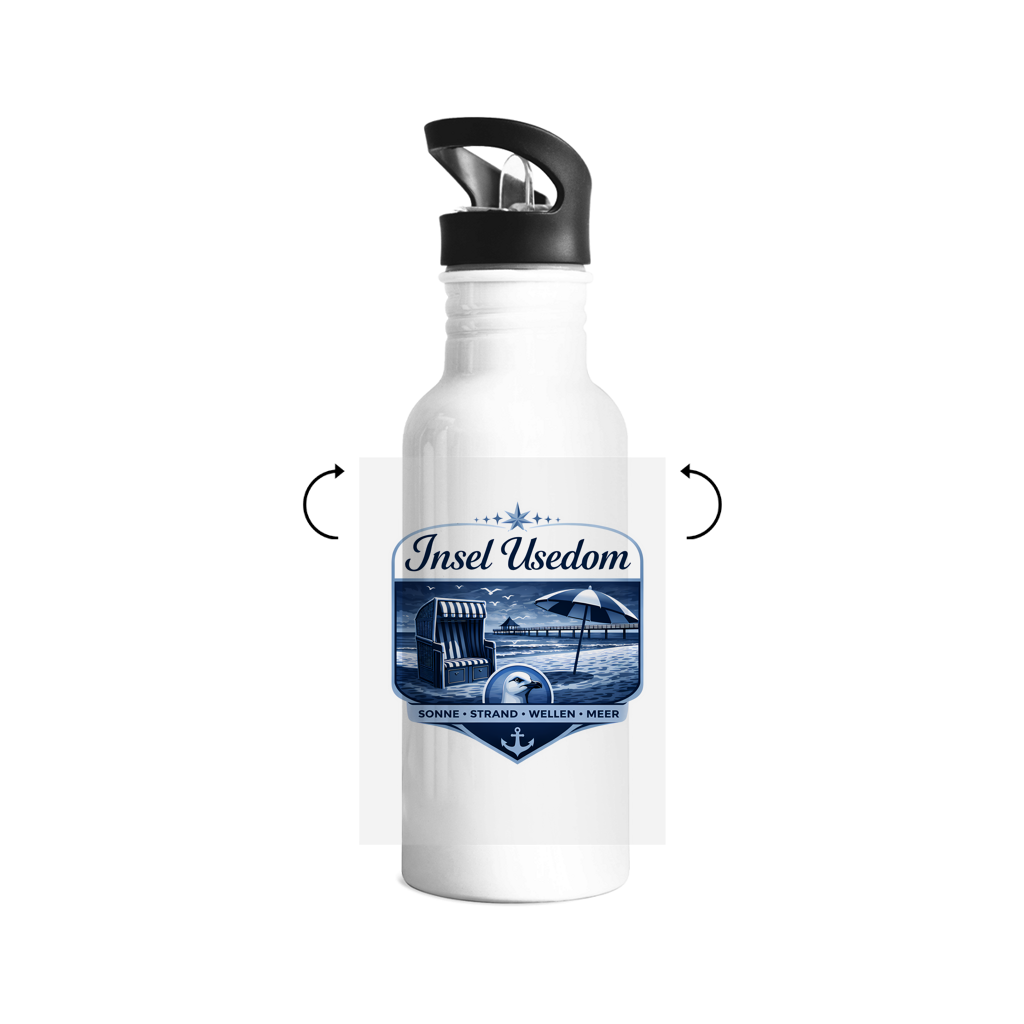 Edelstahl-Trinkflasche  Insel Usedom #611