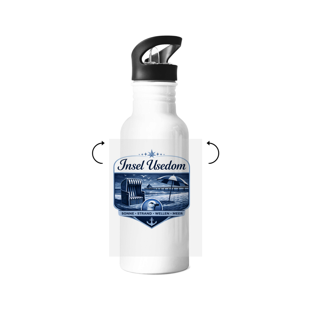 Edelstahl-Trinkflasche  Insel Usedom #611