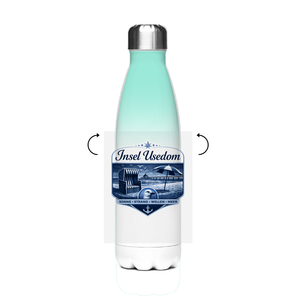 Edelstahl-Thermoflasche   Insel Usedom #611