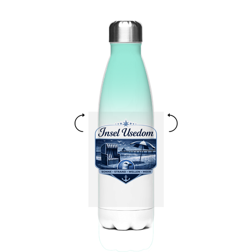 Edelstahl-Thermoflasche   Insel Usedom #611