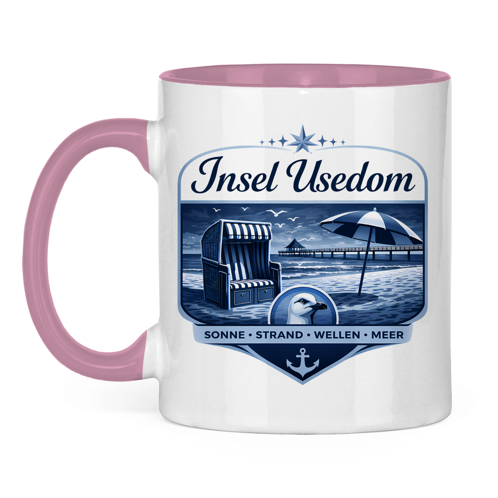 Keramik-Tasse zweifarbig   Insel Usedom #611