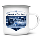 Emaille Tasse   Insel Usedom #611