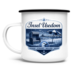 Emaille Tasse   Insel Usedom #611
