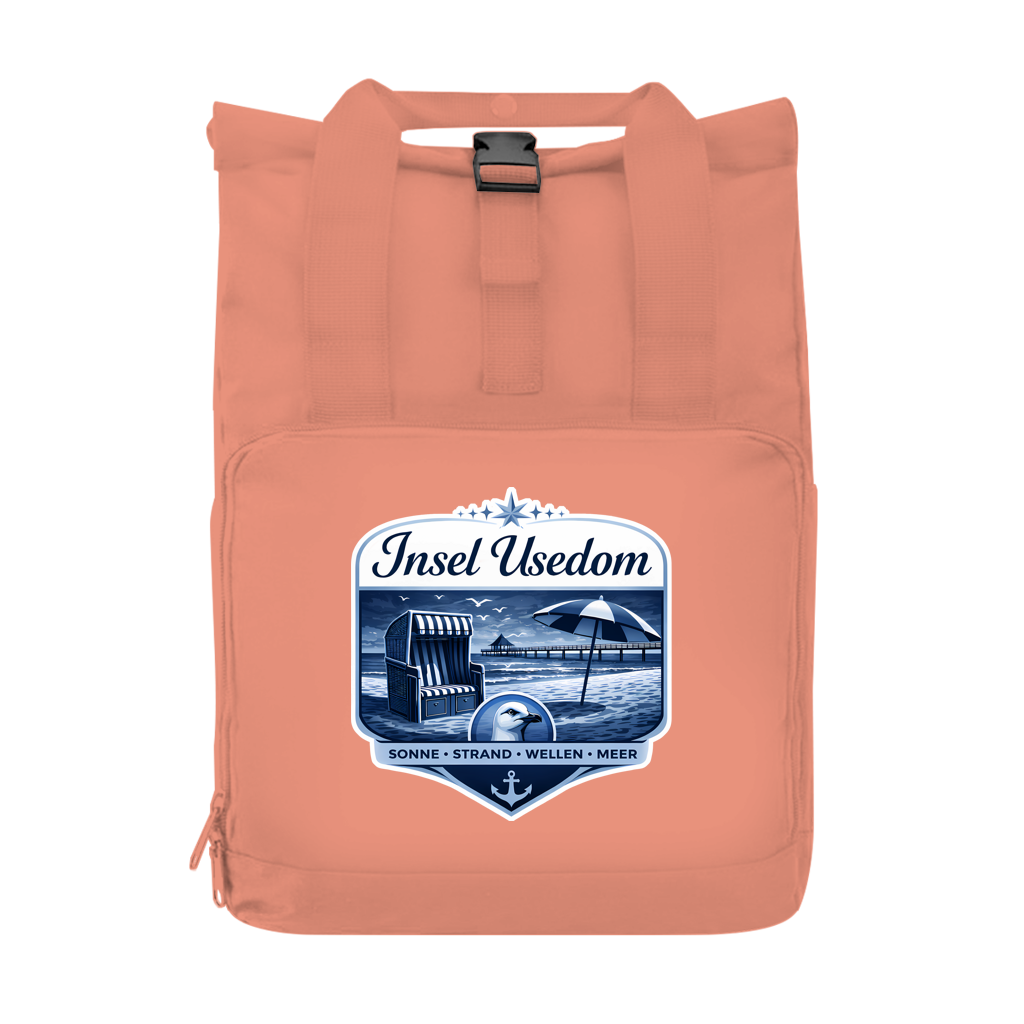 Rucksack mit Seitentasche  Insel Usedom #611  Gr. S