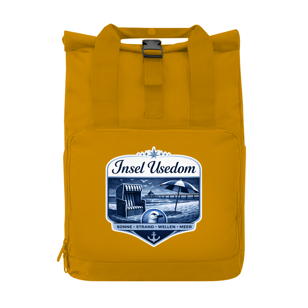 Rucksack mit Seitentasche  Insel Usedom #611  Gr. S