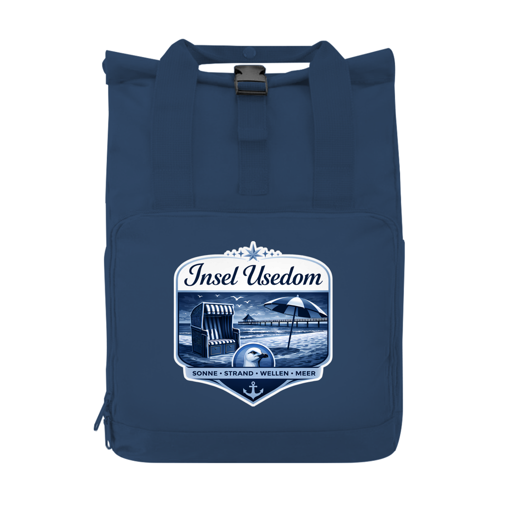 Rucksack mit Seitentasche  Insel Usedom #611  Gr. S