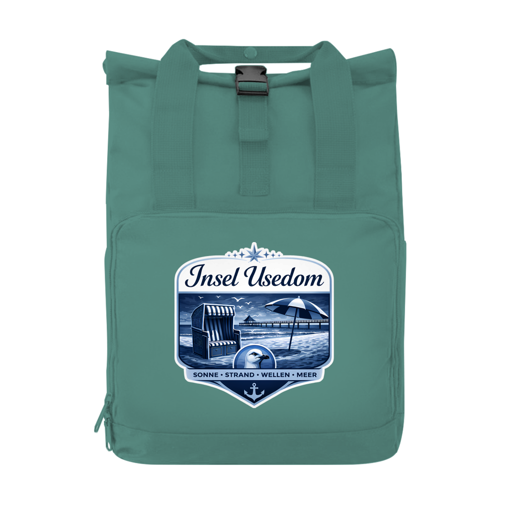Rucksack mit Seitentasche  Insel Usedom #611  Gr. S