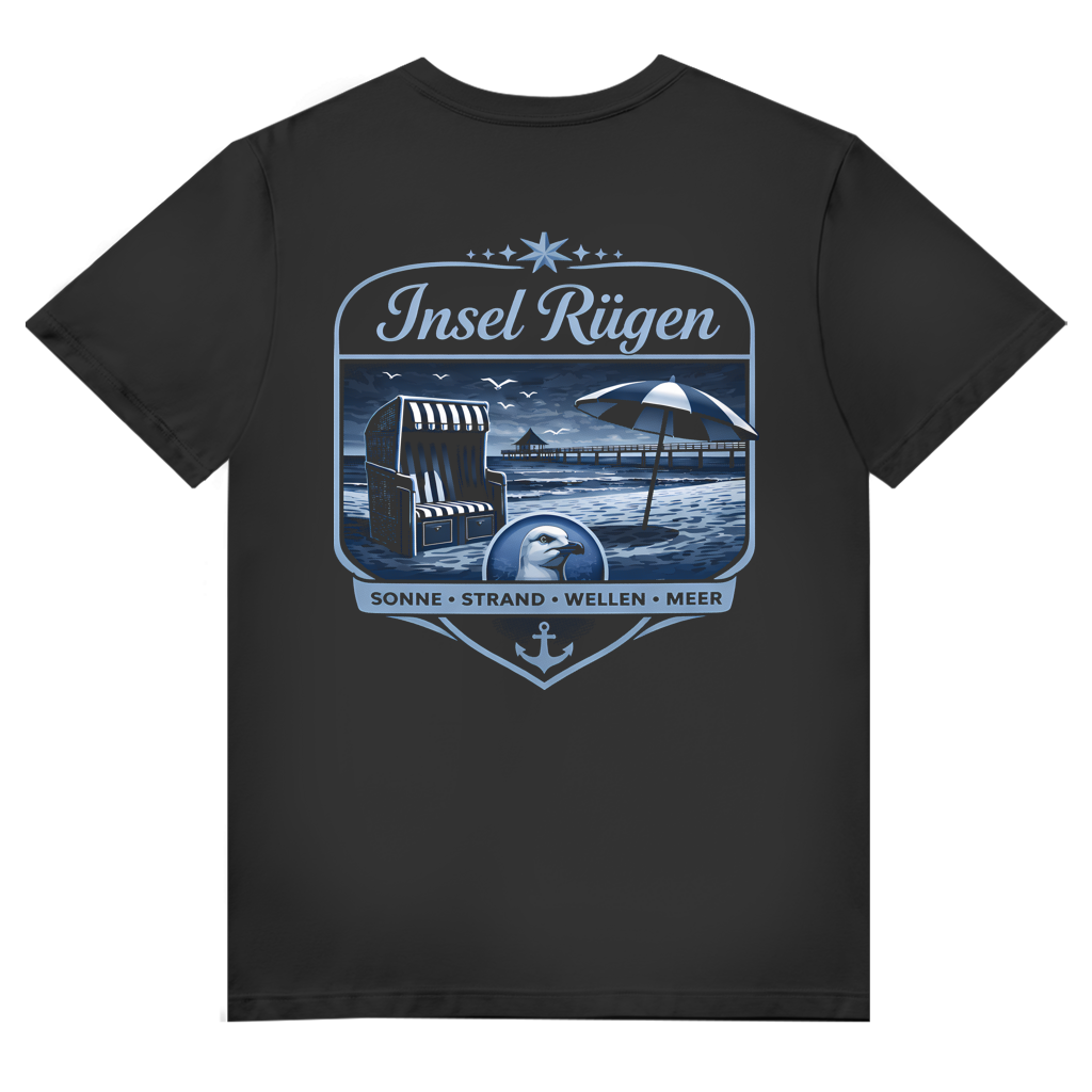 T-Shirt Herren V-Neck  Insel Rügen #612
