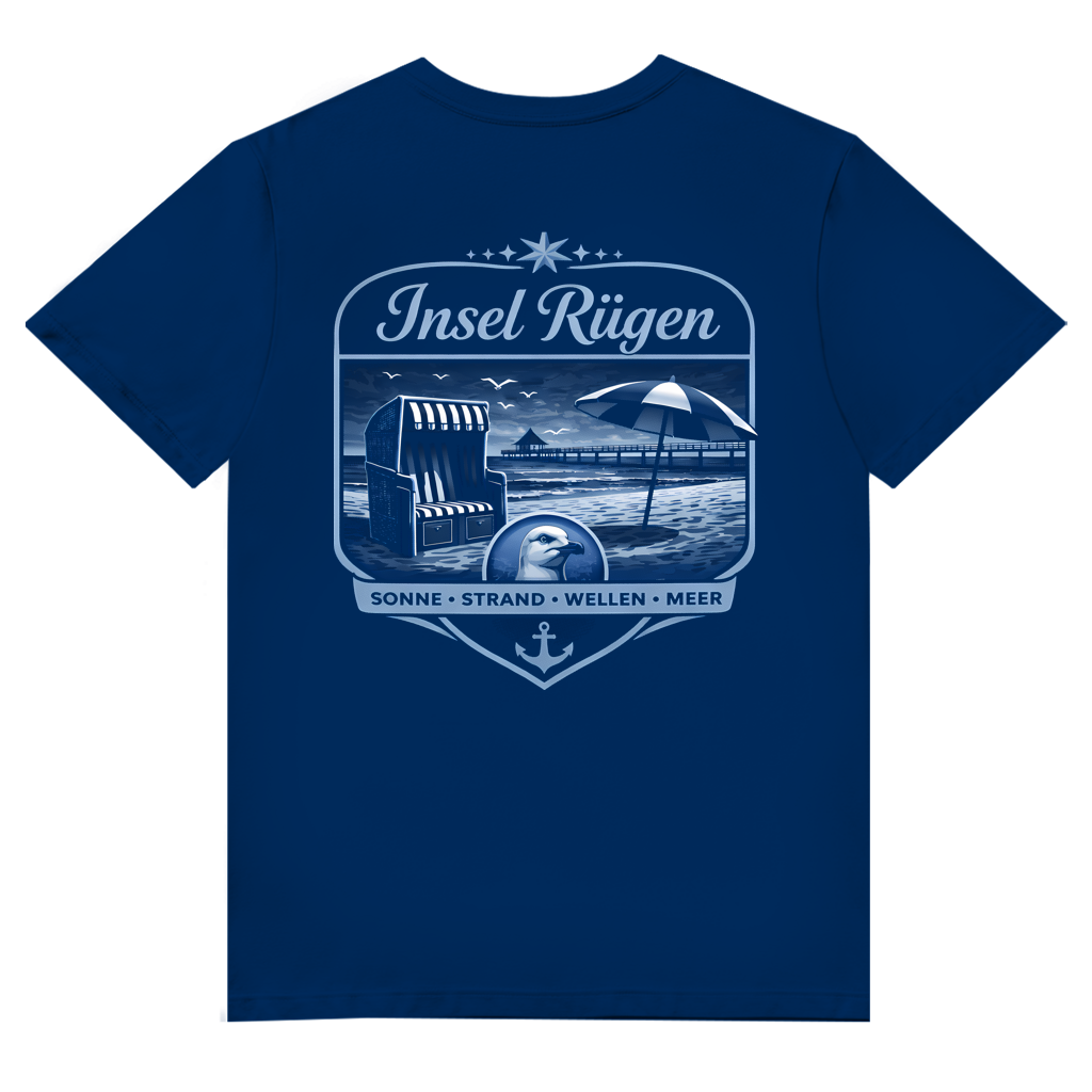 T-Shirt Herren V-Neck  Insel Rügen #612