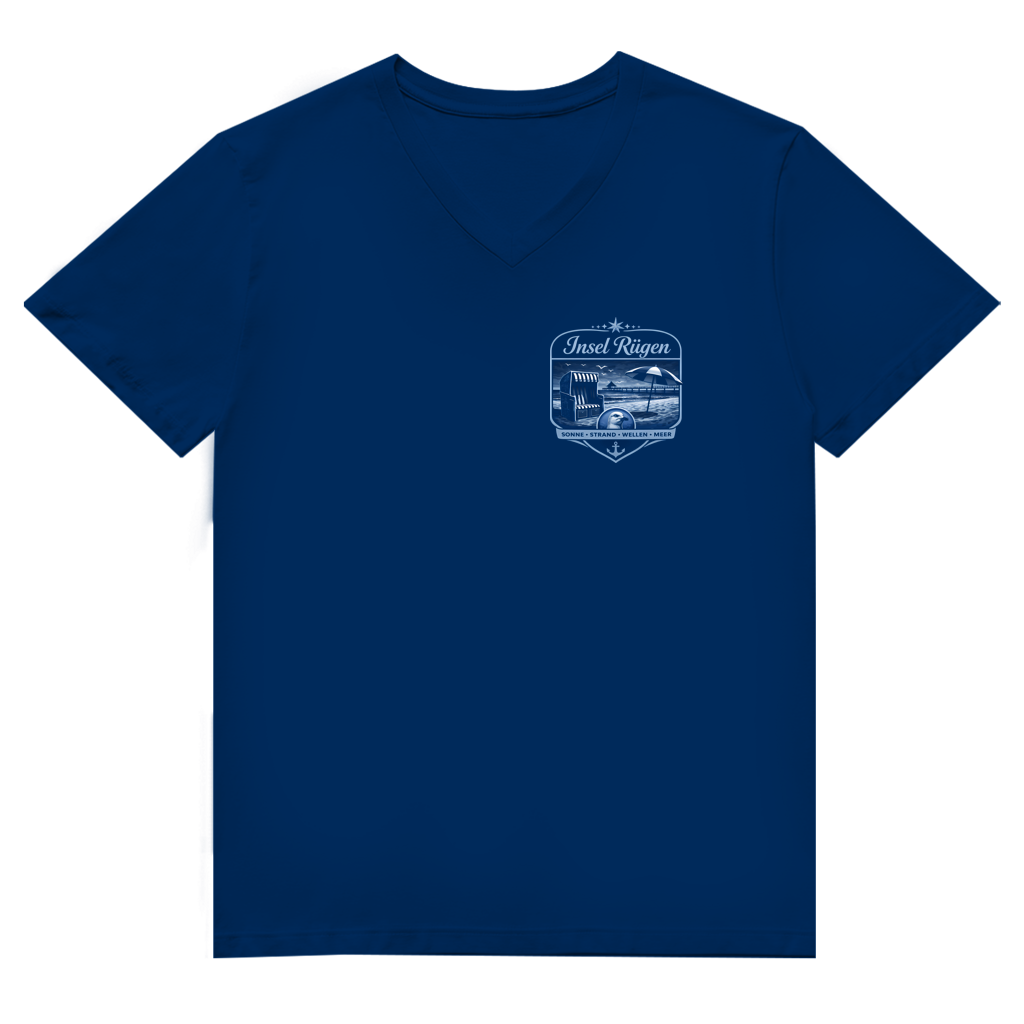 T-Shirt Herren V-Neck  Insel Rügen #612