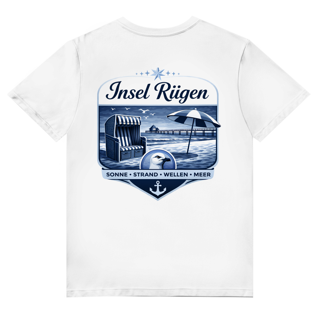 T-Shirt Herren V-Neck  Insel Rügen #612