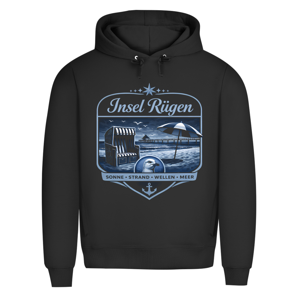 Hoodie Herren   Insel Rügen #612  - einseitiger Druck