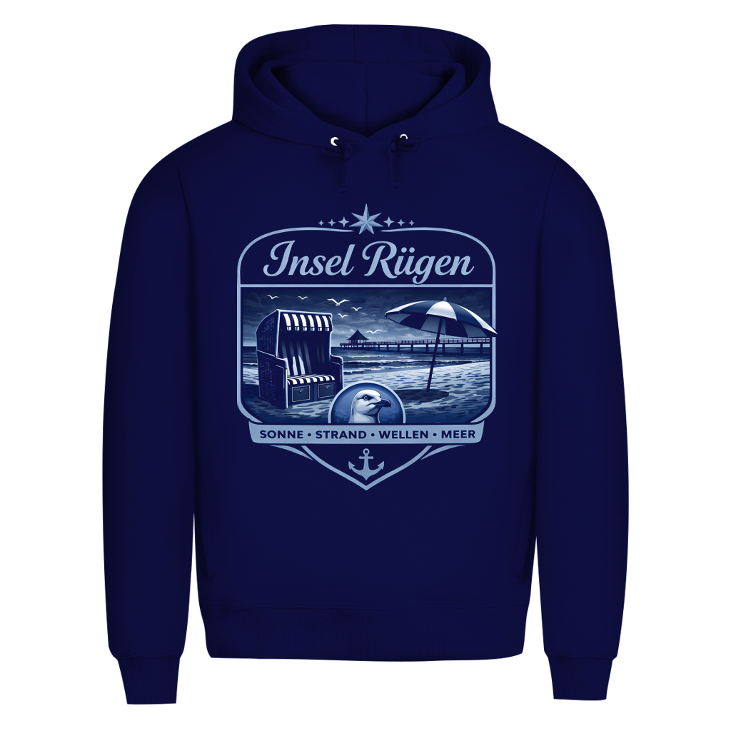 Hoodie Herren   Insel Rügen #612  - einseitiger Druck