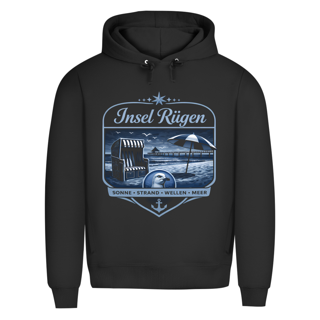 Hoodie Herren  Insel Rügen #612 - beidseitiger Druck