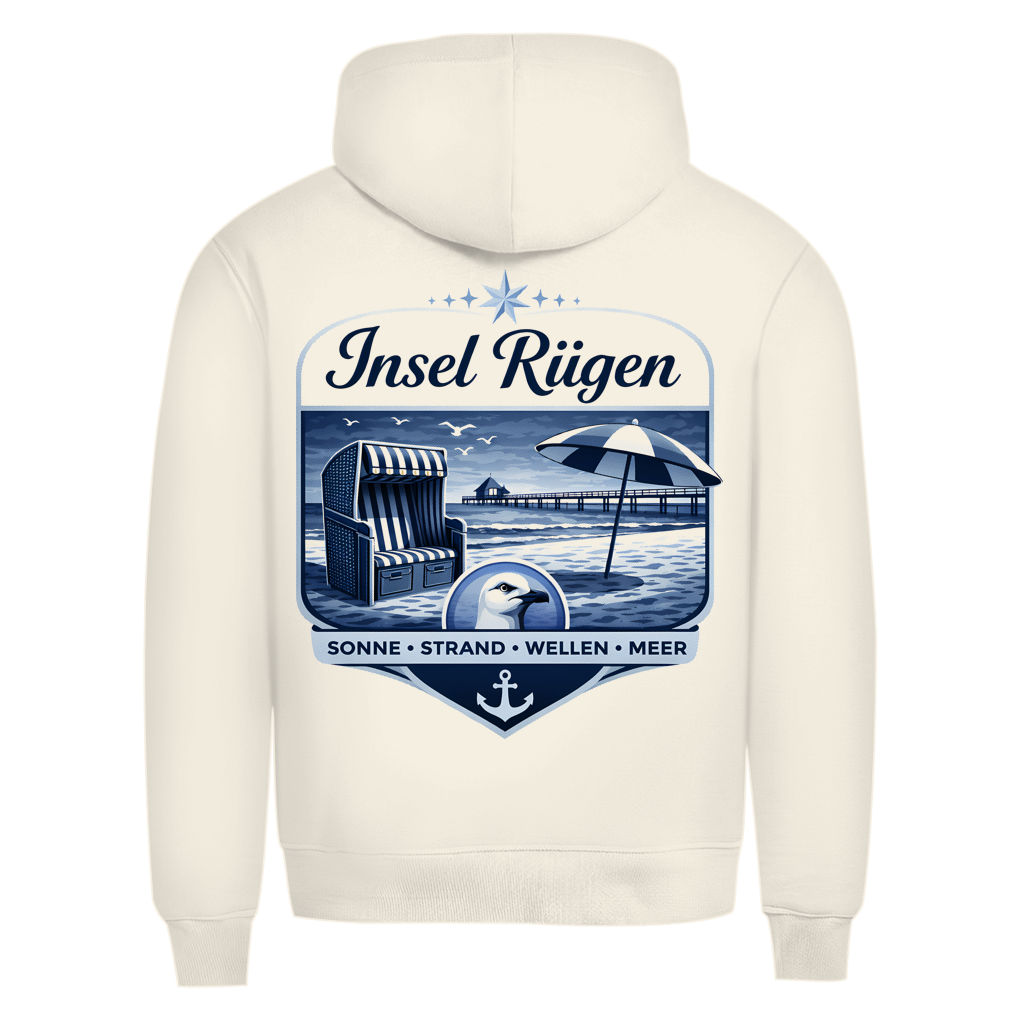 Hoodie Herren  Insel Rügen #612 - beidseitiger Druck