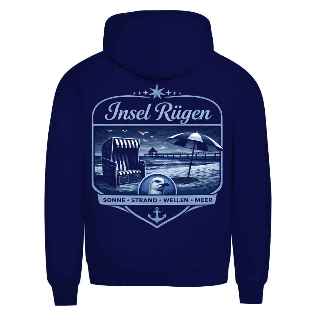 Hoodie Herren  Insel Rügen #612 - beidseitiger Druck