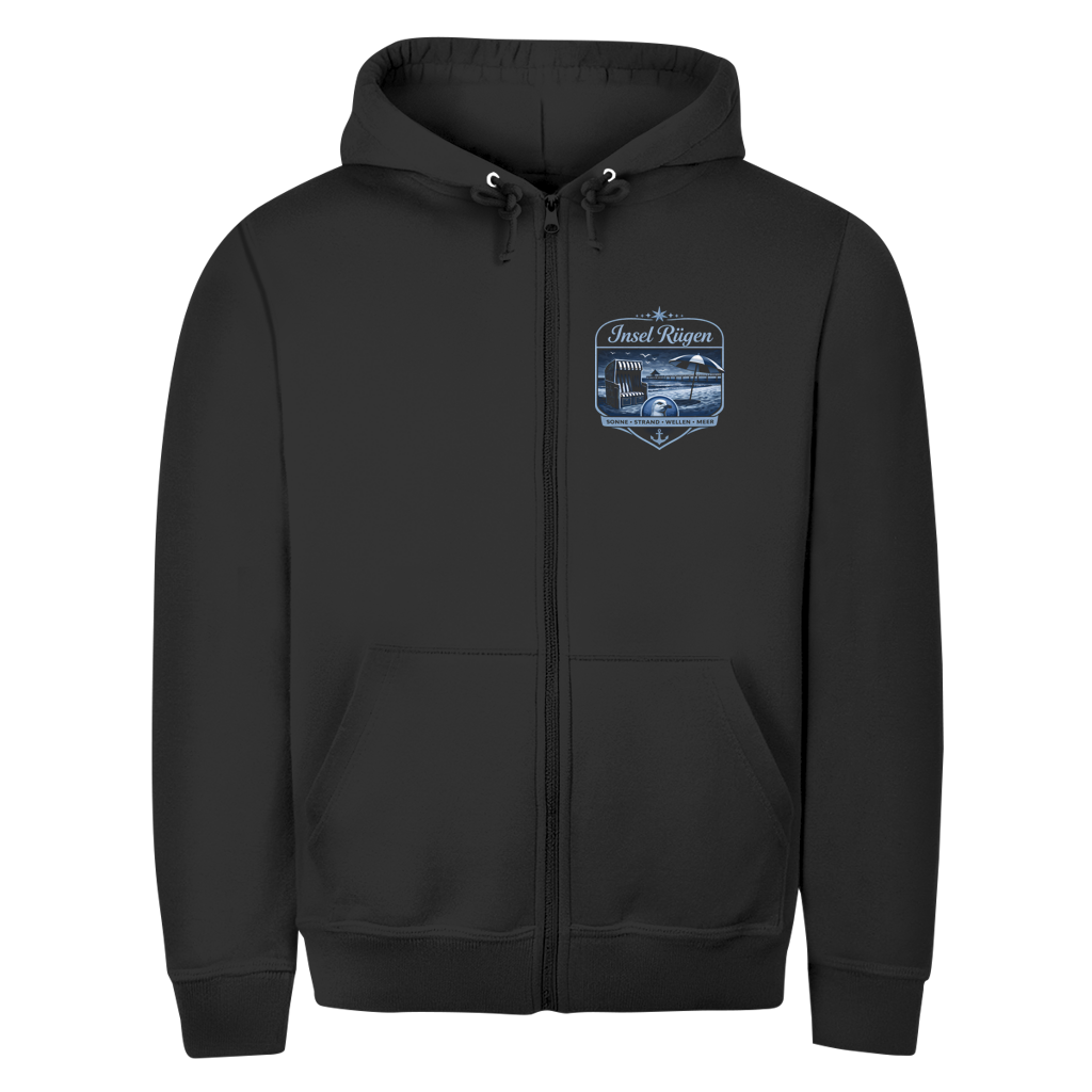 Hoodie-Jacke   Insel Rügen #612  - beidseitiger Druck