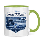 Keramik-Tasse zweifarbig   Insel Rügen #612