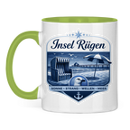 Keramik-Tasse zweifarbig   Insel Rügen #612