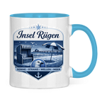 Keramik-Tasse zweifarbig   Insel Rügen #612