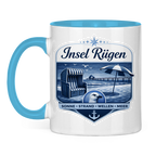 Keramik-Tasse zweifarbig   Insel Rügen #612