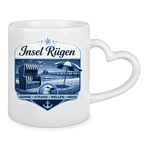 Keramik-Tasse mit Herzhenkel   Insel Rügen #612