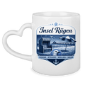Keramik-Tasse mit Herzhenkel   Insel Rügen #612