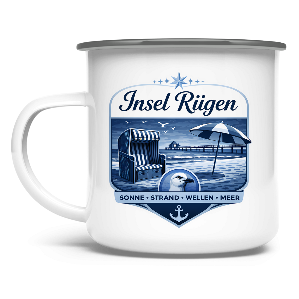 Emaille Tasse  Insel Rügen #612