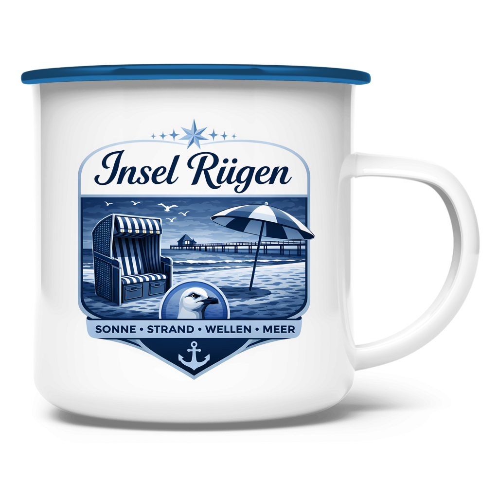 Emaille Tasse  Insel Rügen #612