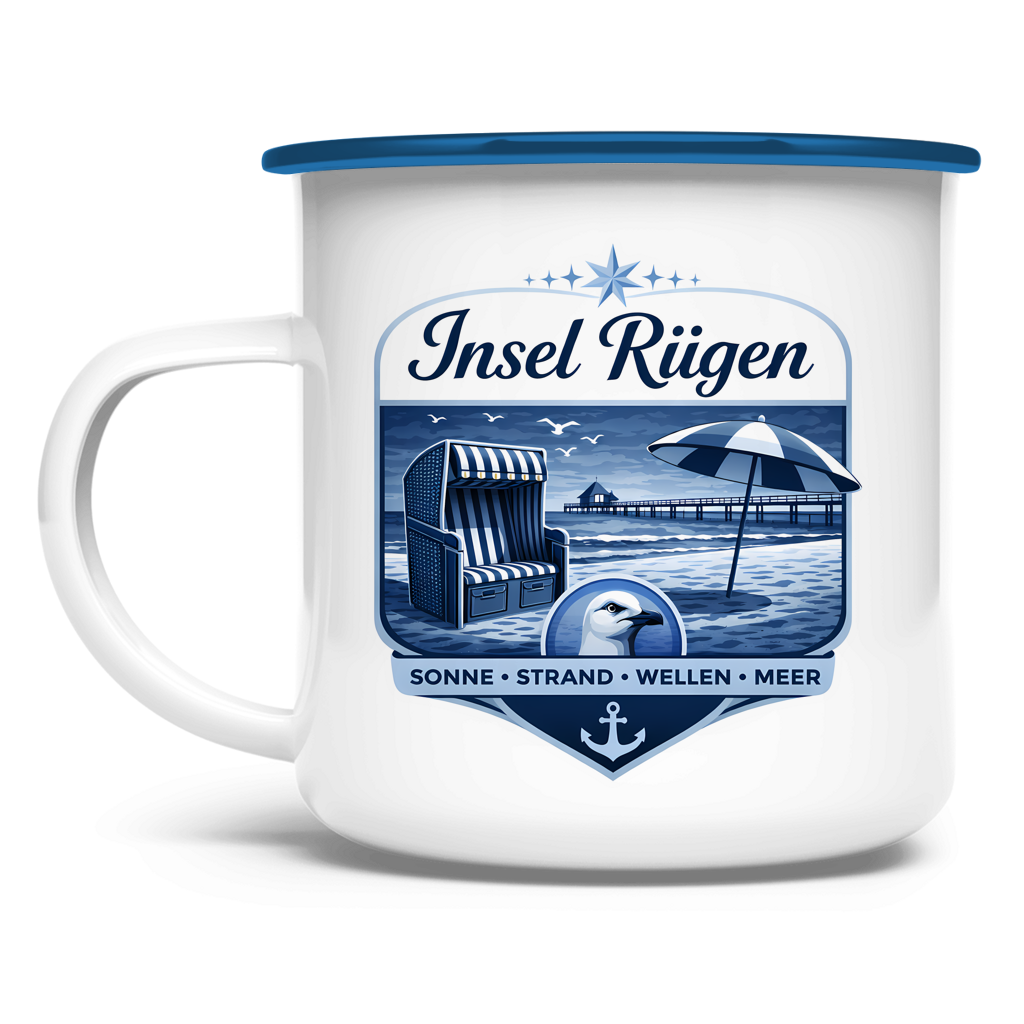 Emaille Tasse  Insel Rügen #612