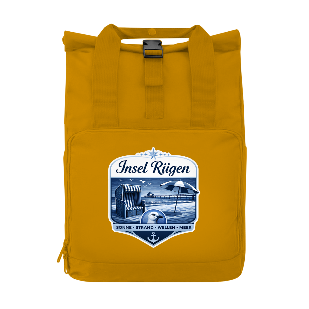 Rucksack mit Seitentasche   Insel Rügen #612  Gr. S