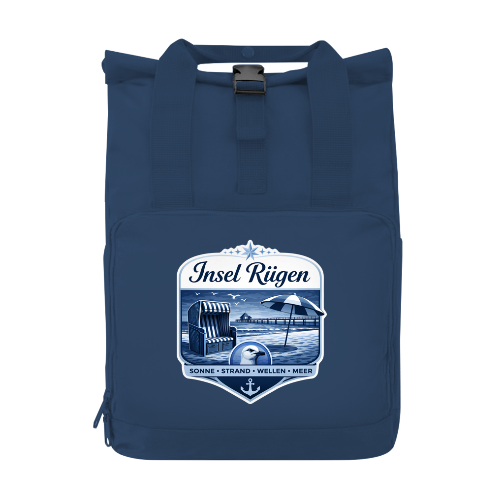Rucksack mit Seitentasche   Insel Rügen #612  Gr. S