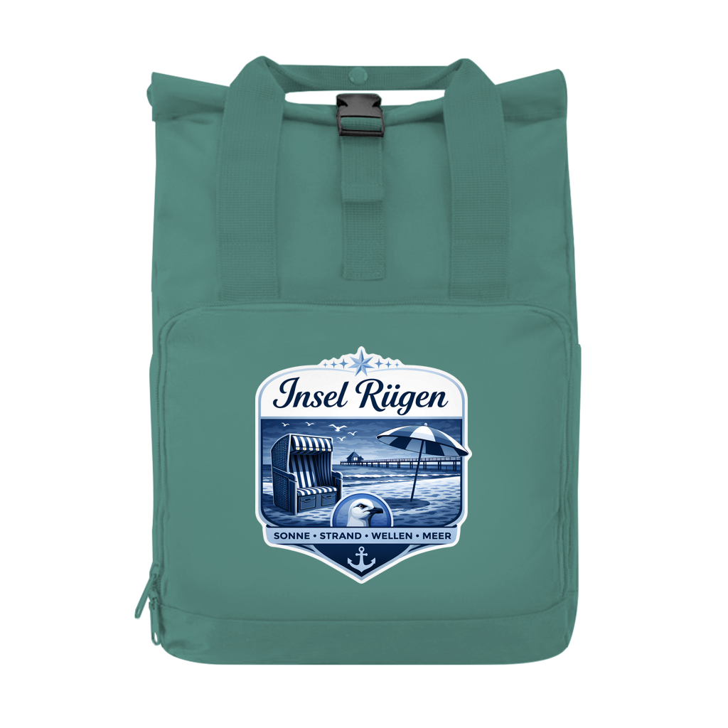 Rucksack mit Seitentasche   Insel Rügen #612  Gr. S