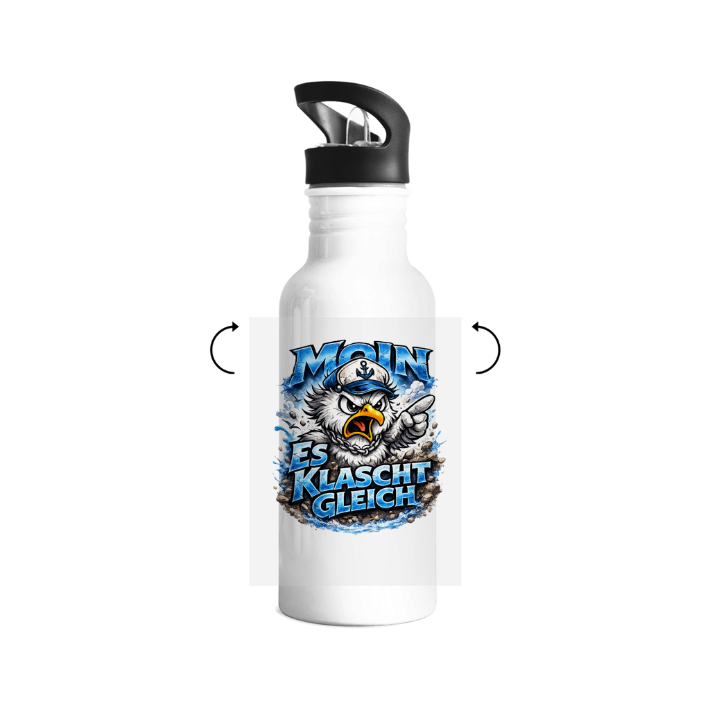 Edelstahl-Trinkflasche  Es klatscht gleich #564