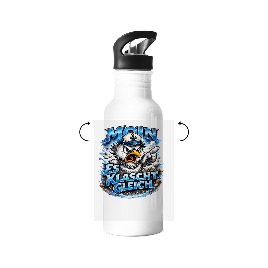 Edelstahl-Trinkflasche  Es klatscht gleich #564