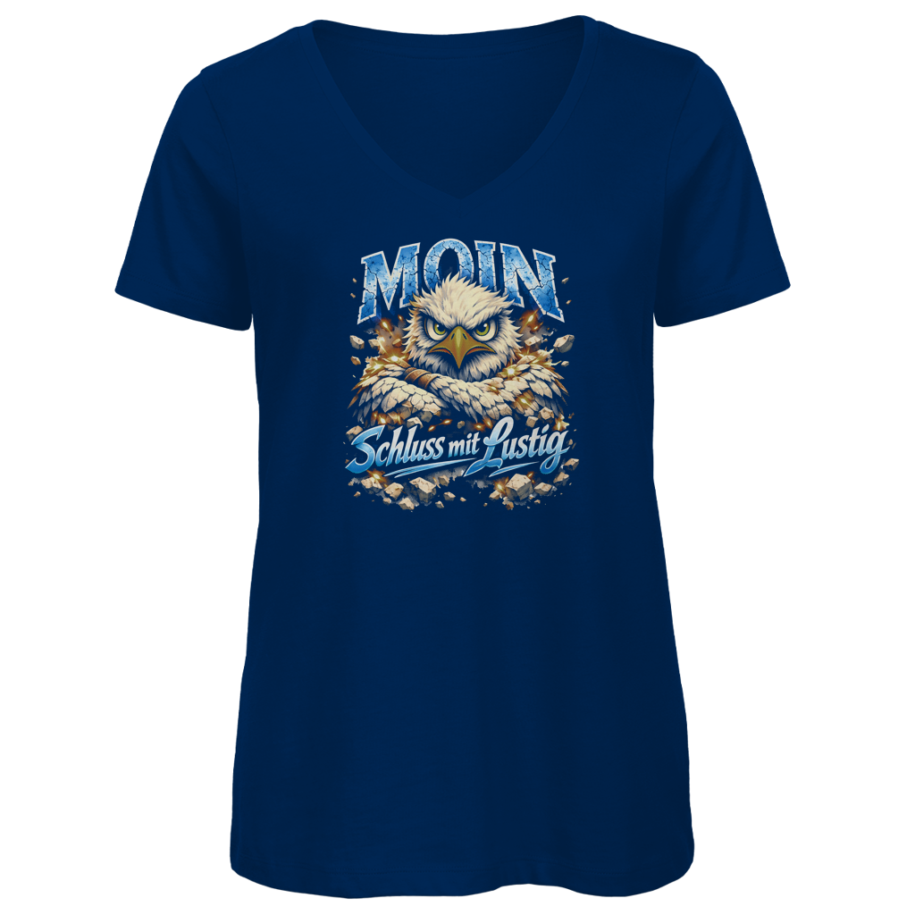 T-Shirt Damen V-Neck   MOIN Schluss mit lustig #567