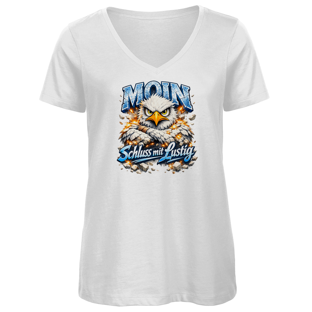 T-Shirt Damen V-Neck   MOIN Schluss mit lustig #567