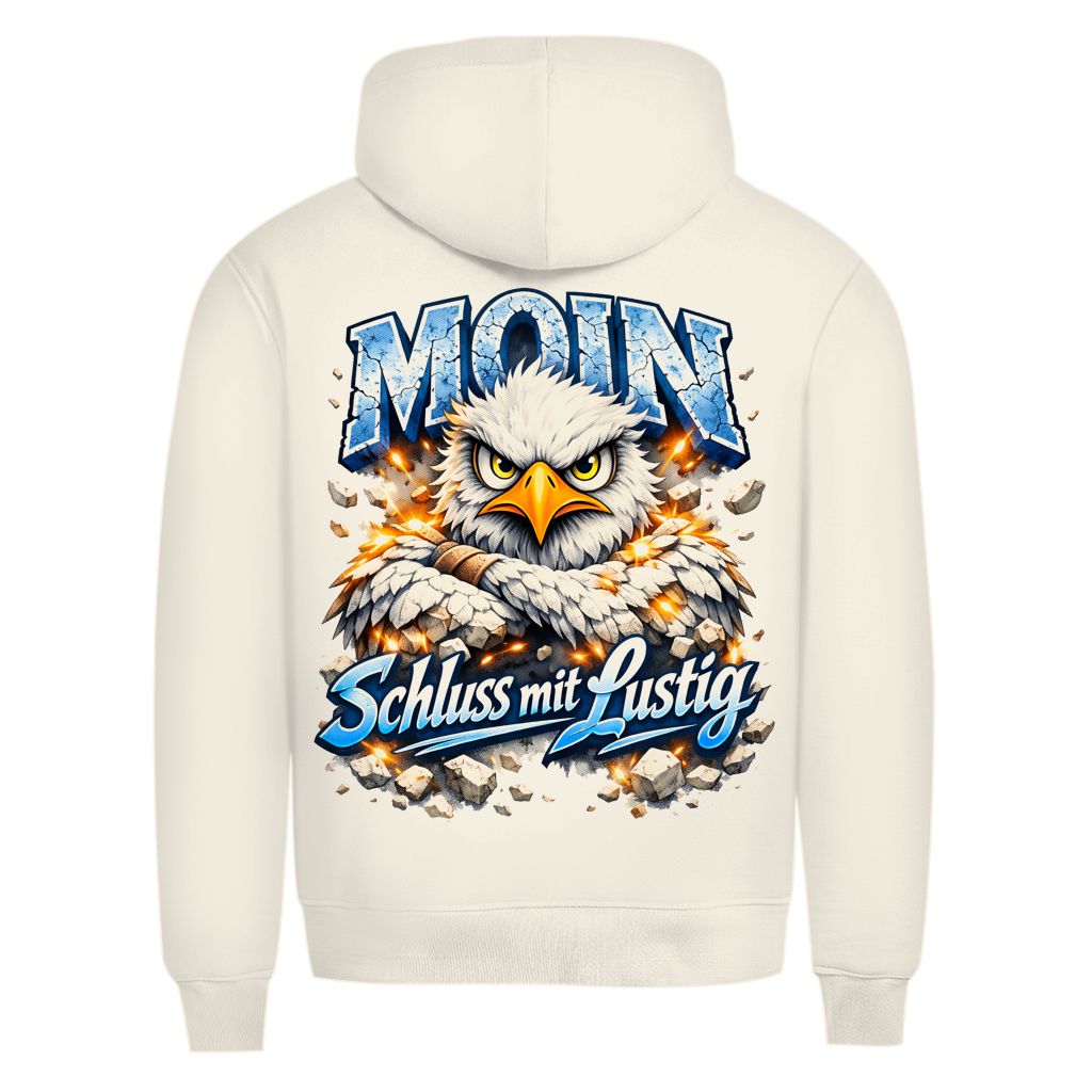 Hoodie Herren  MOIN Schluss mit lustig #567 - beidseitiger Druck