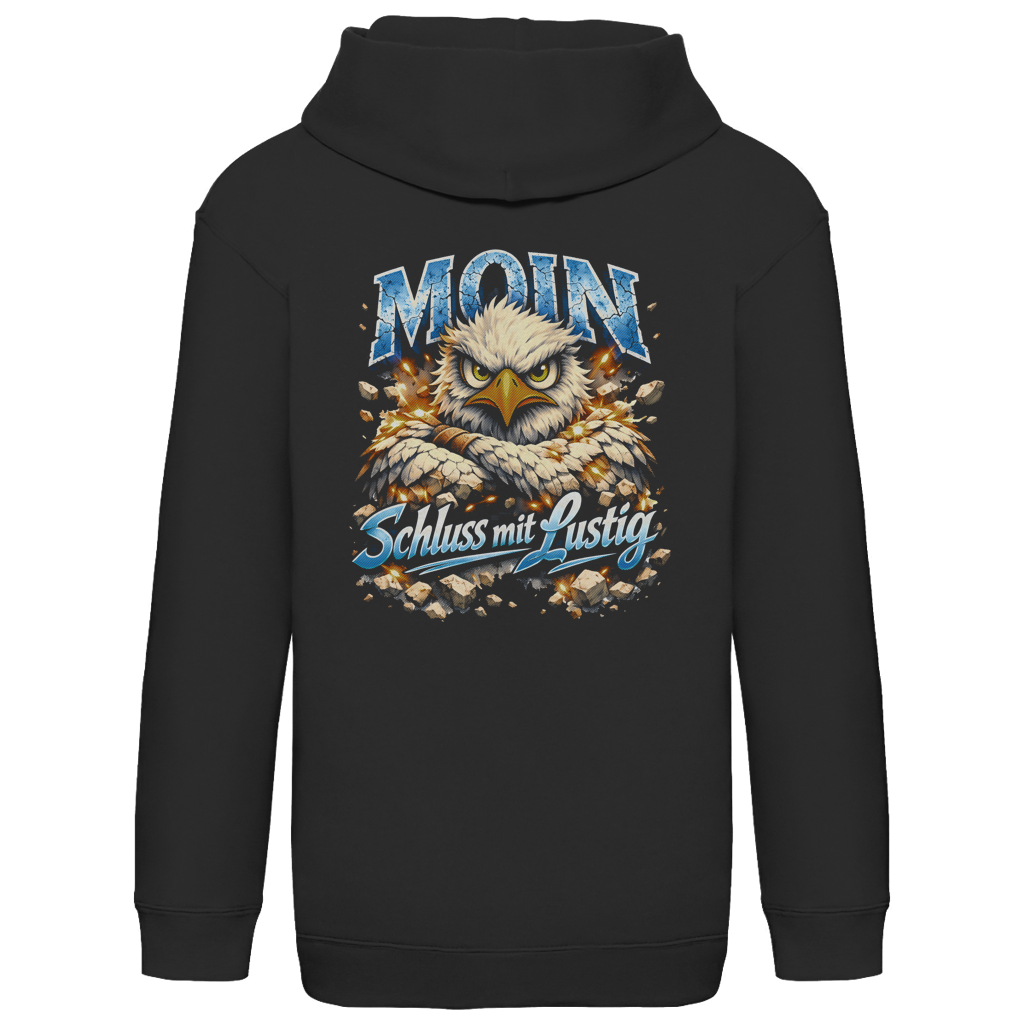 Hoodie Kinder   MOIN Schluss mit lustig #567 - beidseitiger Druck