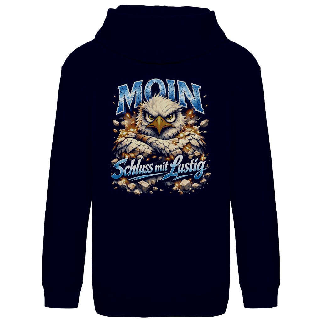 Hoodie Kinder   MOIN Schluss mit lustig #567 - beidseitiger Druck