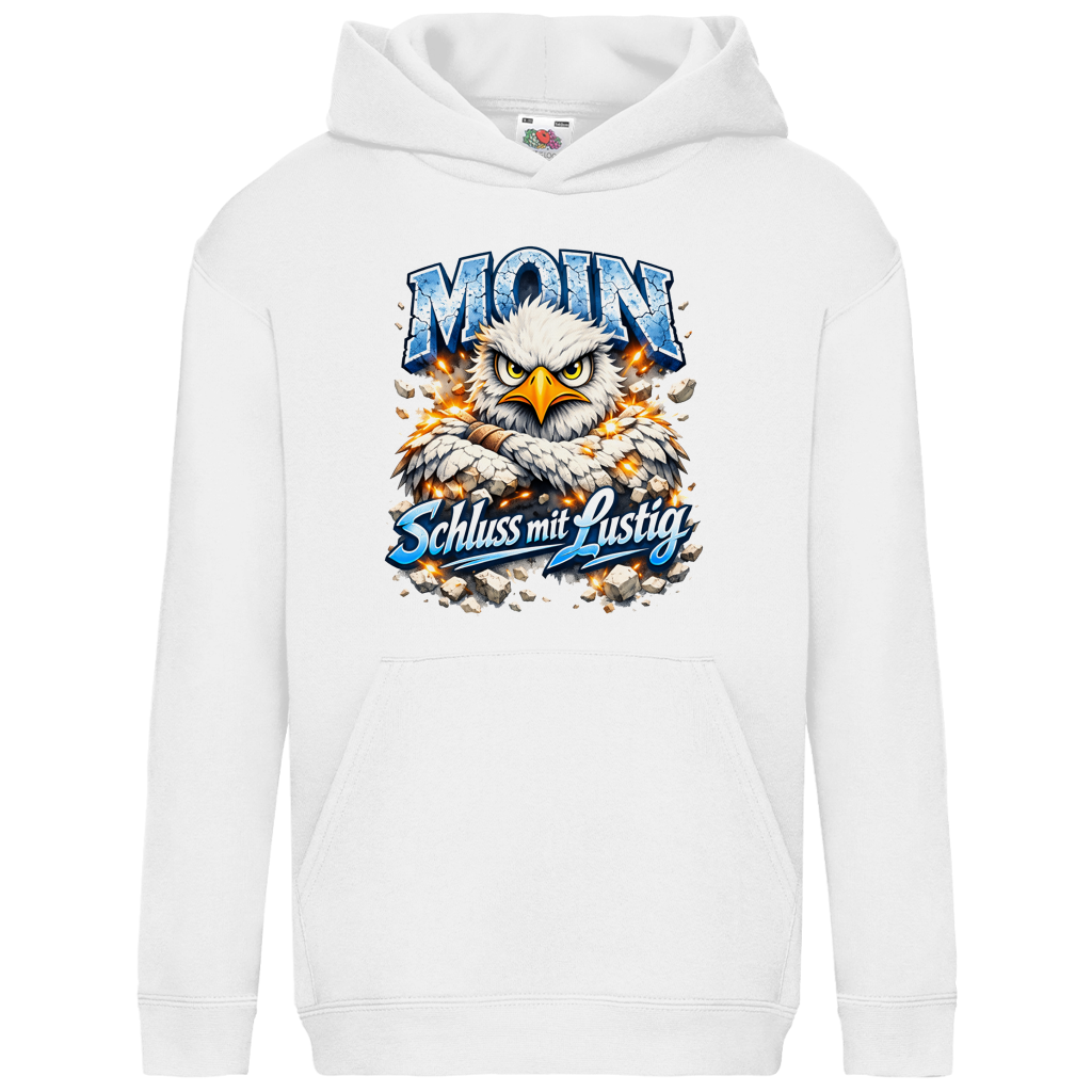 Hoodie Kinder   MOIN Schluss mit lustig #567 - beidseitiger Druck