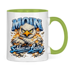Keramik-Tasse zweifarbig   MOIN Schluss mit lustig #567