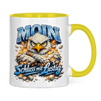 Keramik-Tasse zweifarbig   MOIN Schluss mit lustig #567